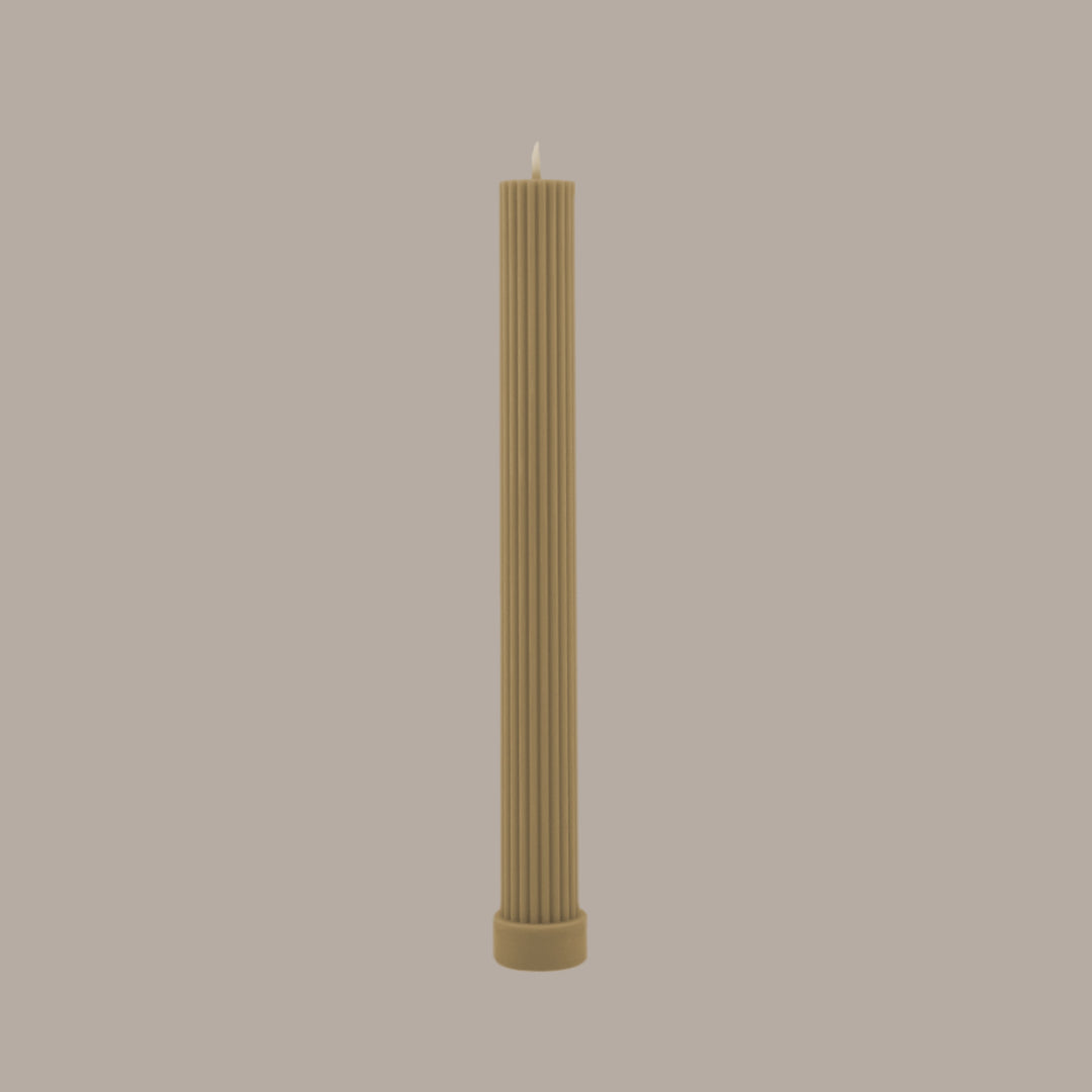 Column Pillar Candle Duo - Honey