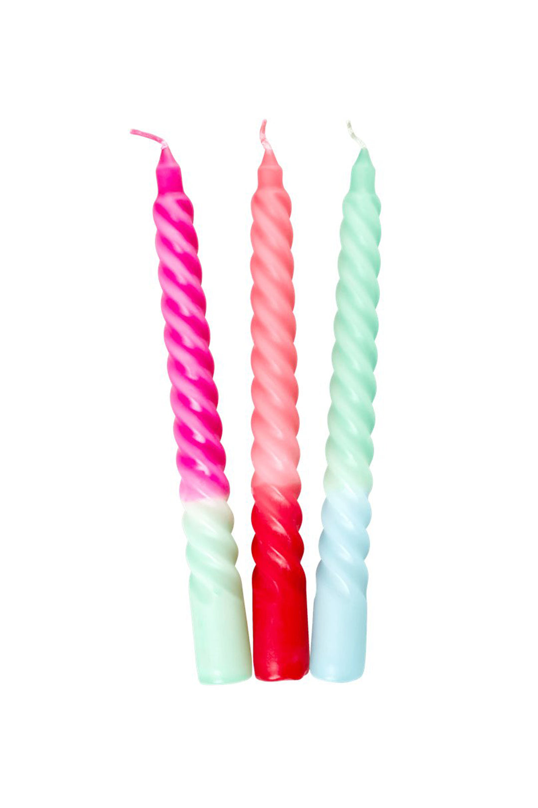 Twisted Two Tone Candle - Bright