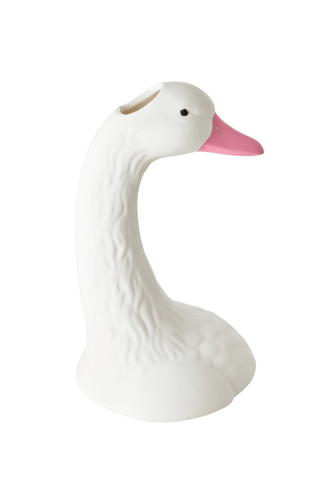 White Swan Ceramic Vase