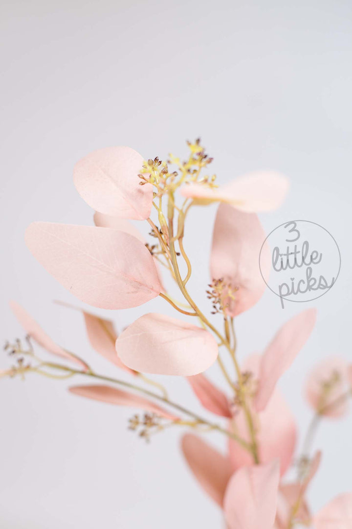 Blush Pink Eucalyptus Foliage Stems, Decor, 3littlepicks - 3LittlePicks