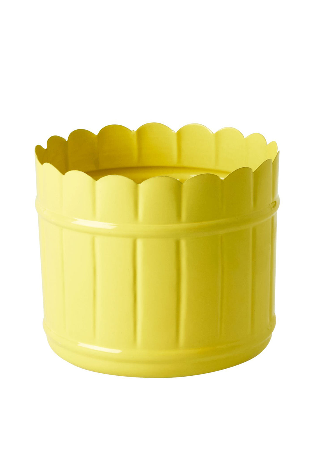 Medium Metal Flowerpot Yellow