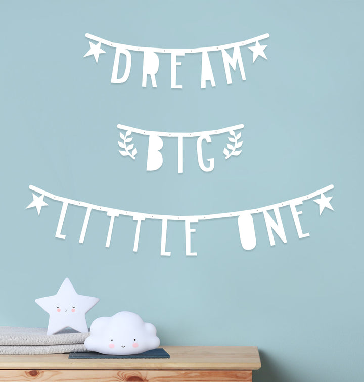 White Letter Banner