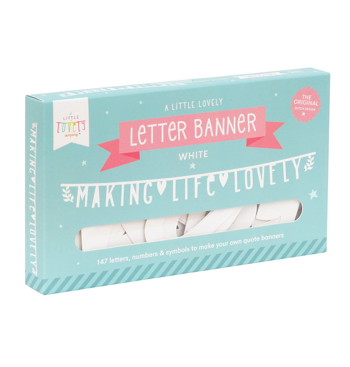 White Letter Banner