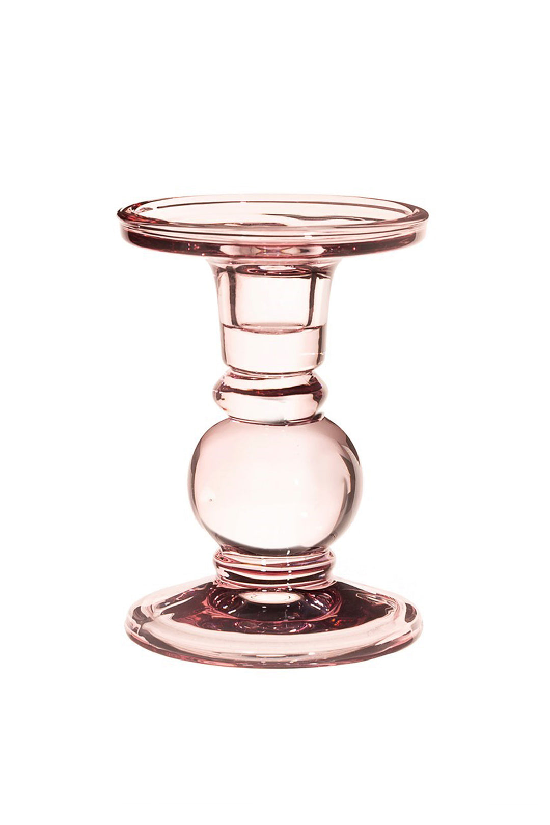 Estelle Glass Candle Holder Pink