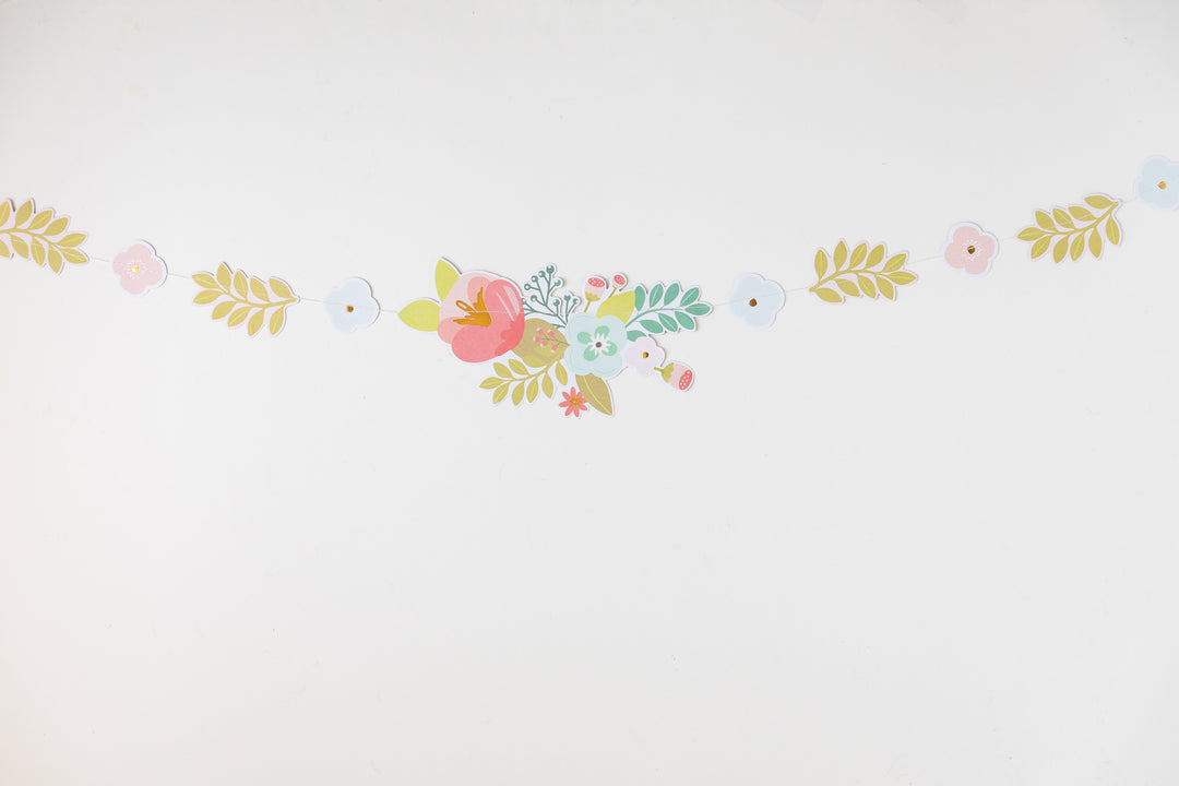 Garden Party Floral and Pennant Banner Set