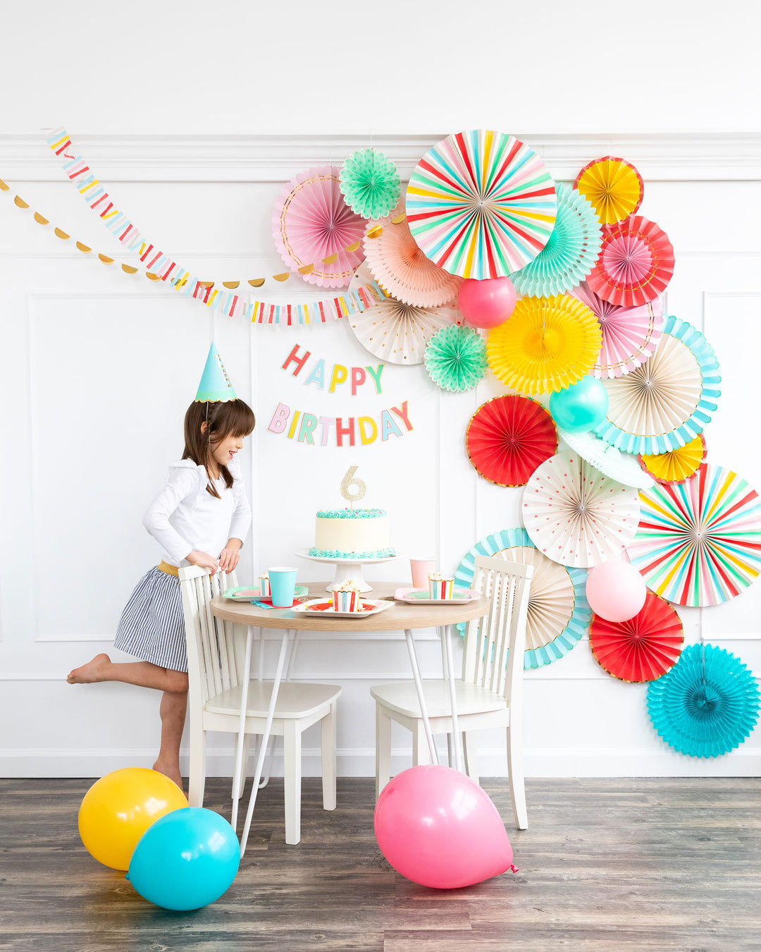 Hip Hip Hooray Party Fans, Partyware, My Mind's Eye - 3LittlePicks