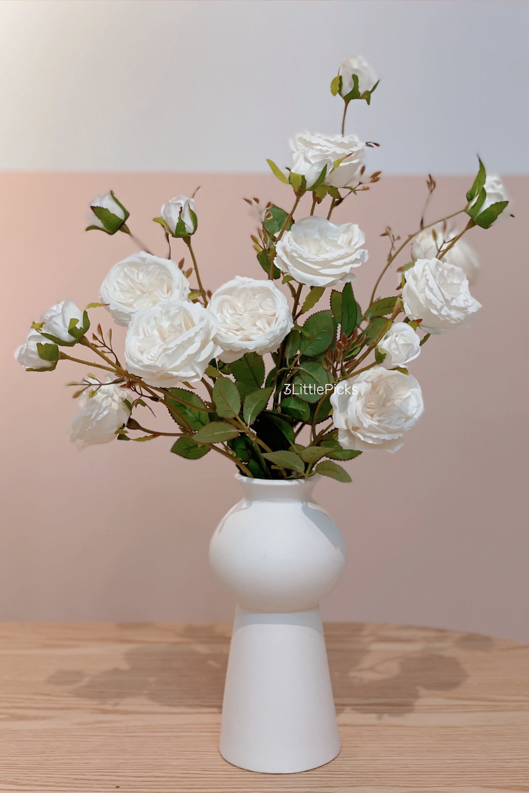 Simple Raw White Sculptural Decor Vase