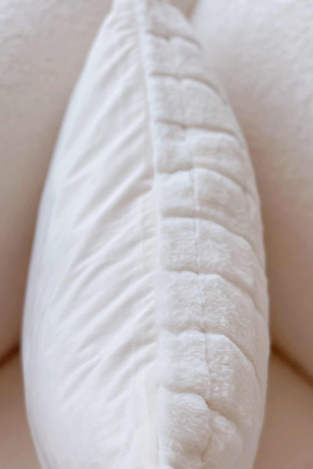 Cream White Faux Fur Cushion Cover