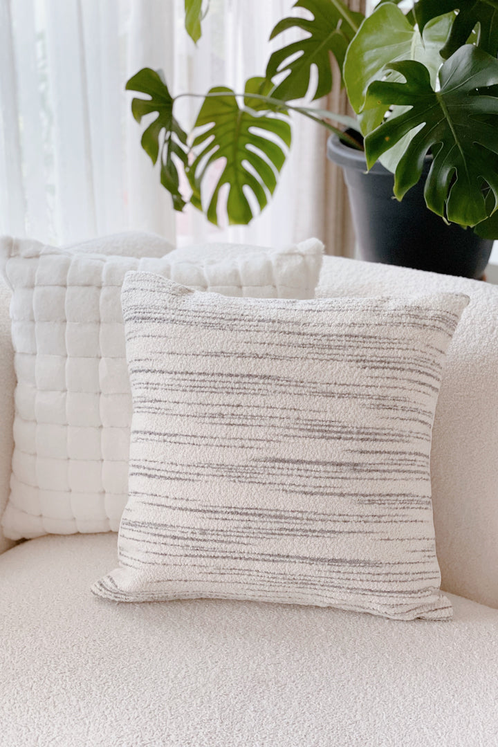 Warm Grey Lines Cushion Cover