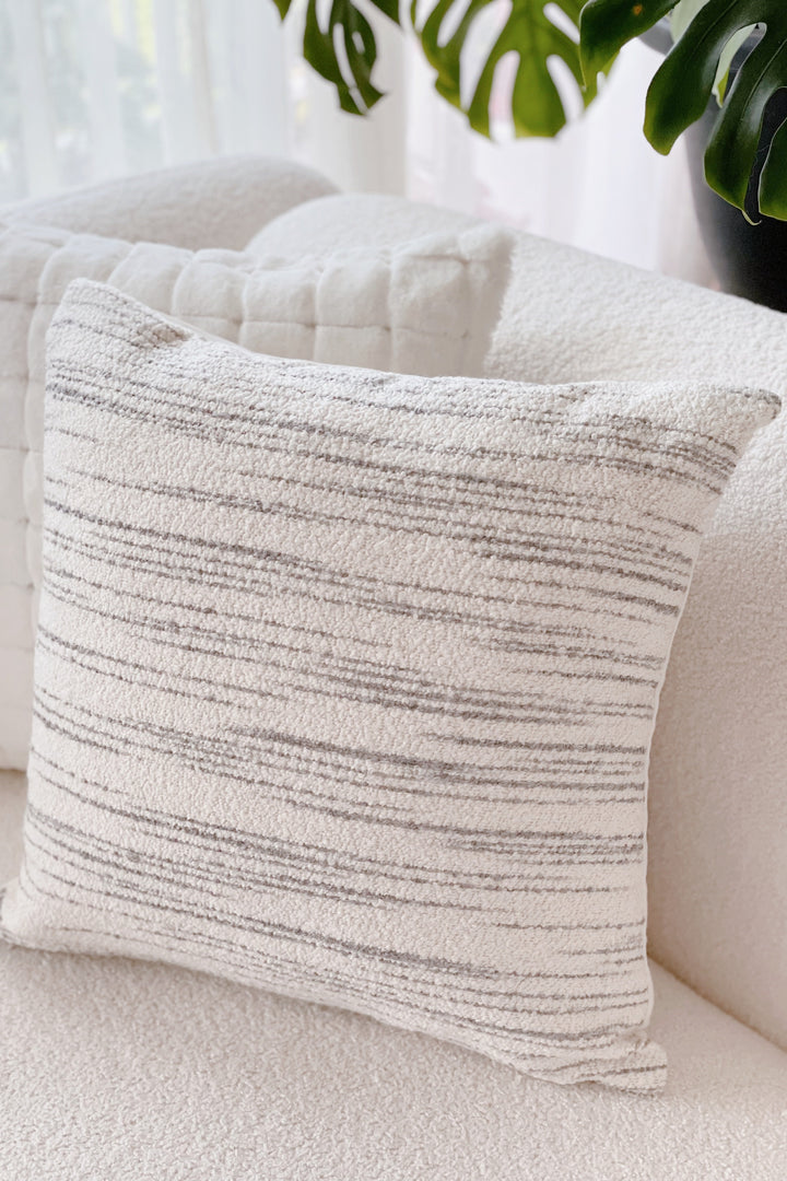Warm Grey Lines Cushion Cover