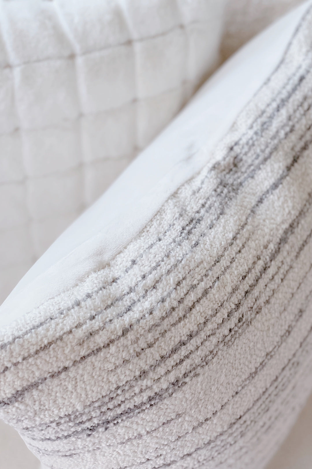 Warm Grey Lines Cushion Cover