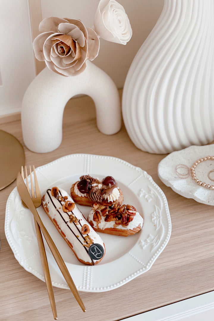 Embossed Elegance Serving Plate