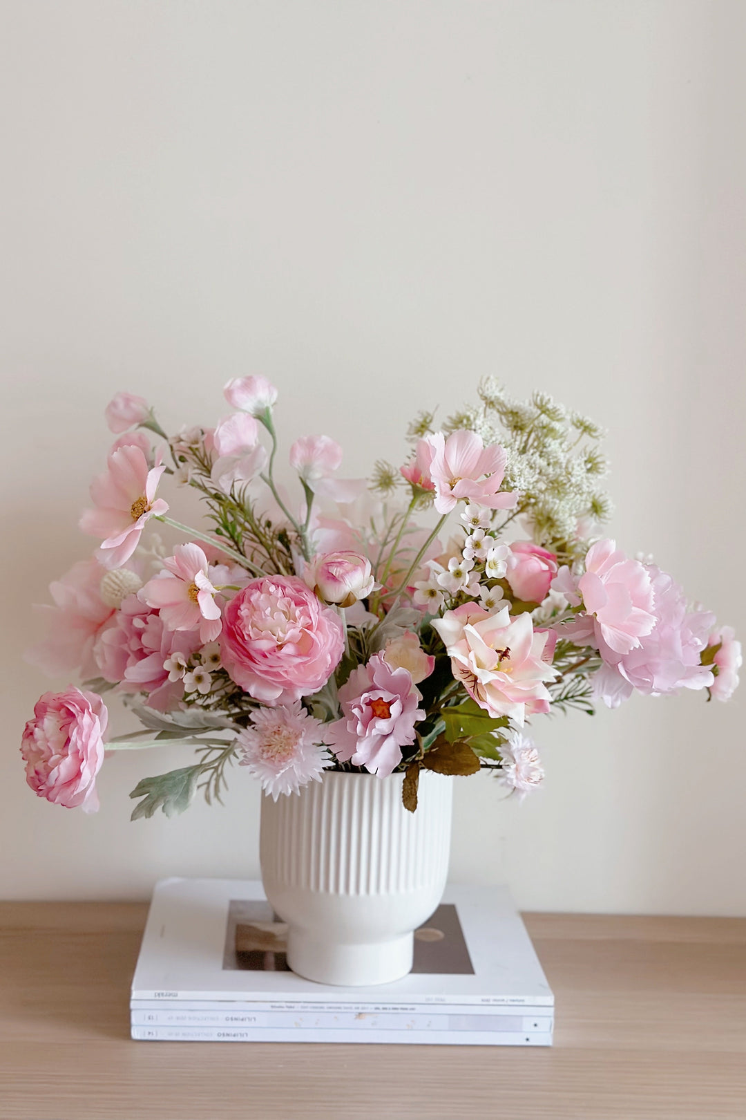 Dreamy Pink Garden in a Pot  (2 sided)