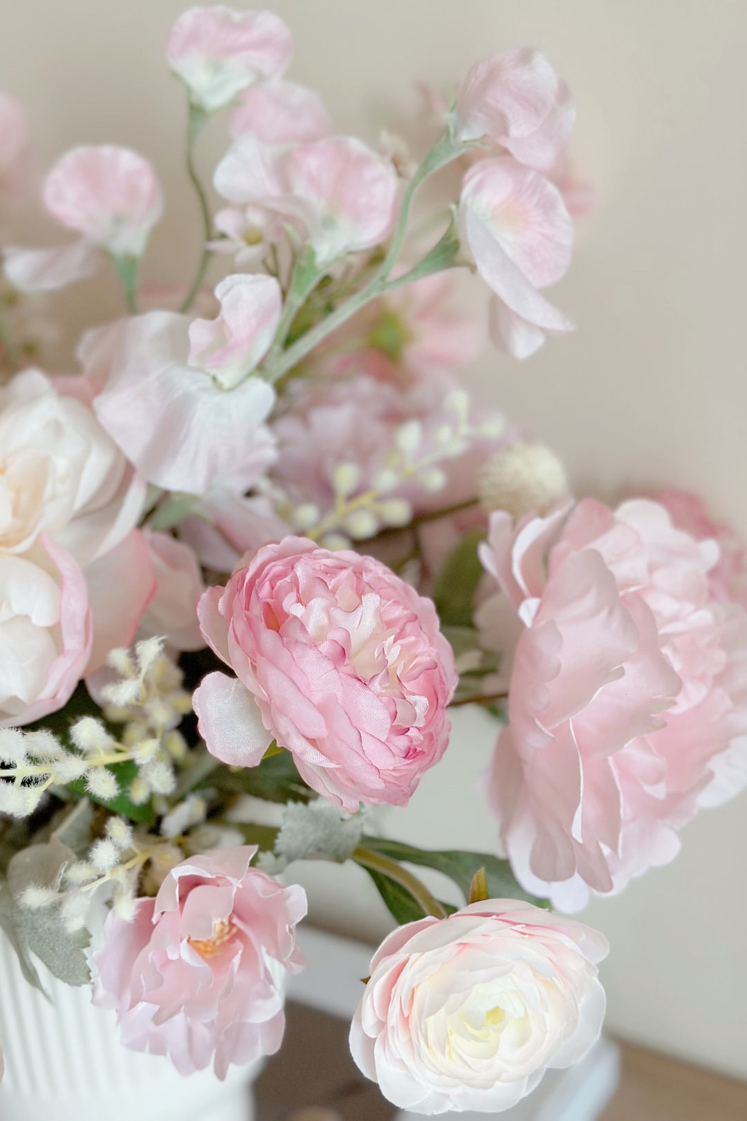 Dreamy Pink Garden in a Pot  (2 sided)