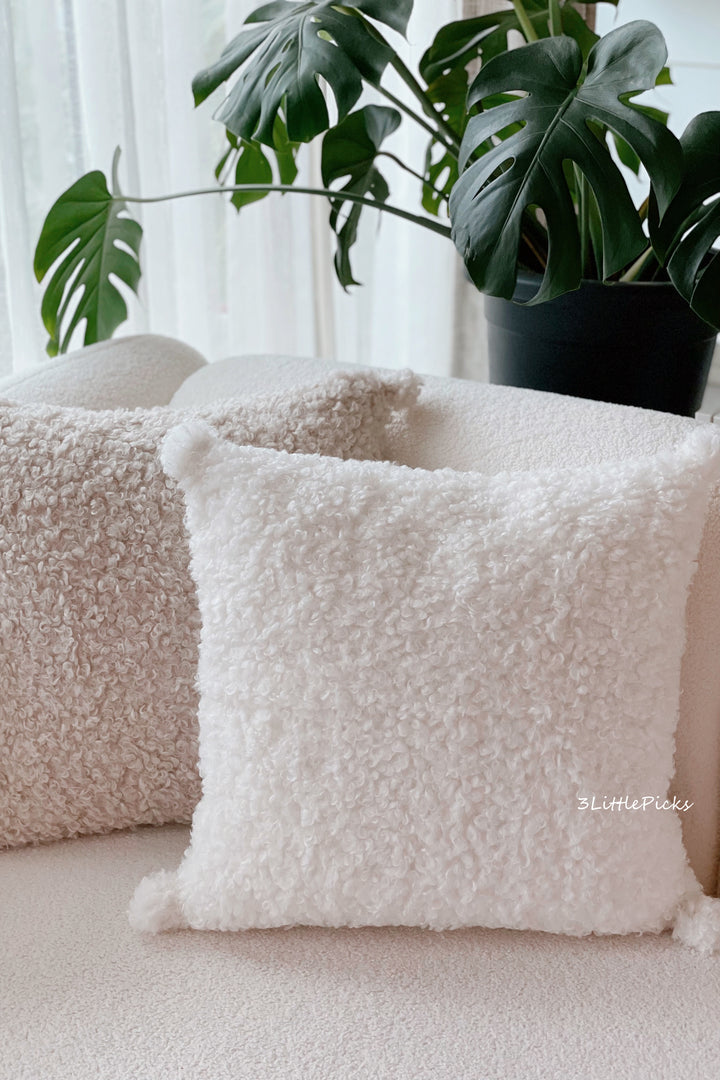 Fluffy Teddy Cushion Cover