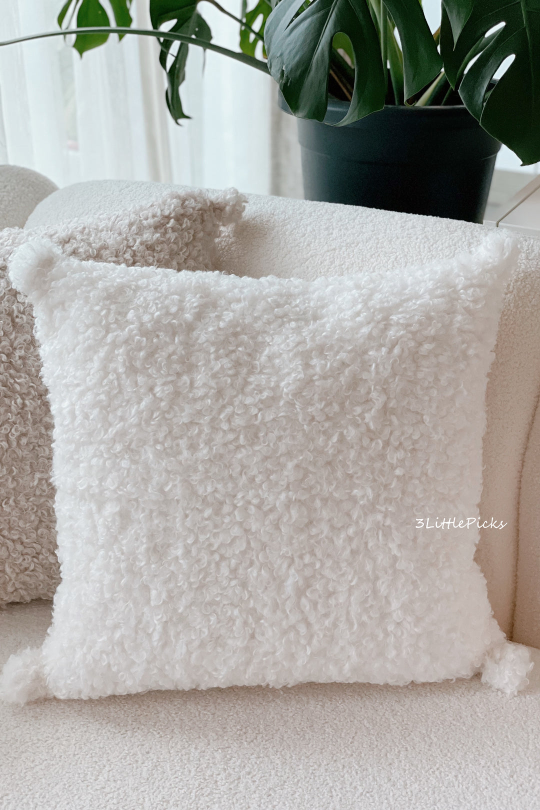 Fluffy Teddy Cushion Cover