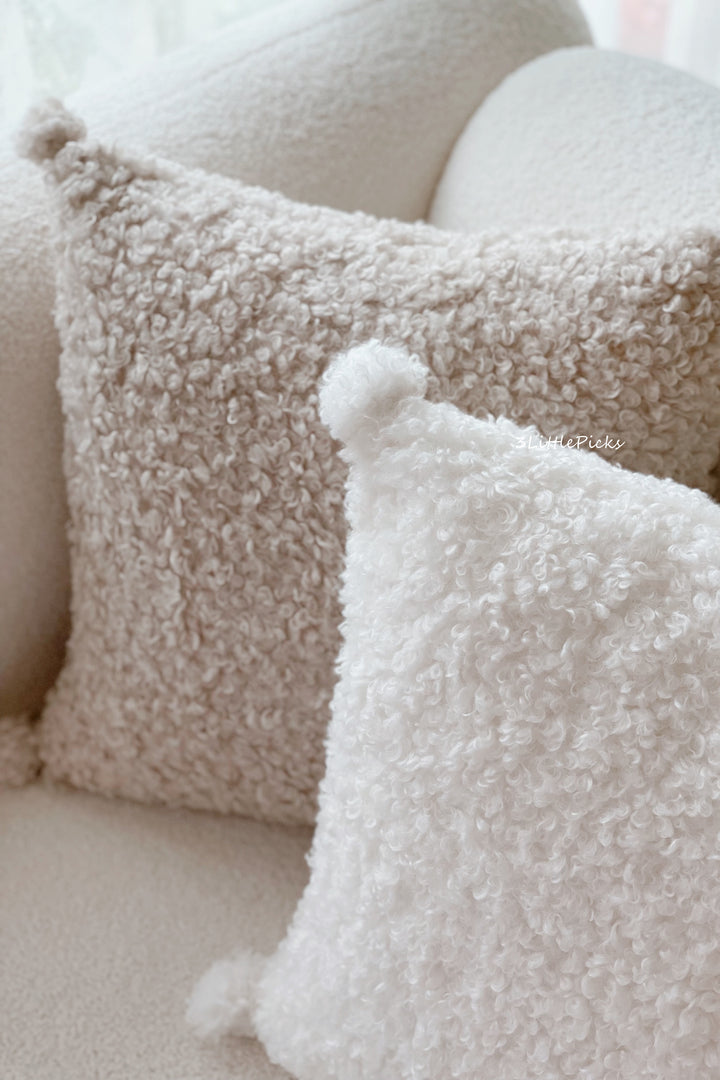 Fluffy Teddy Cushion Cover