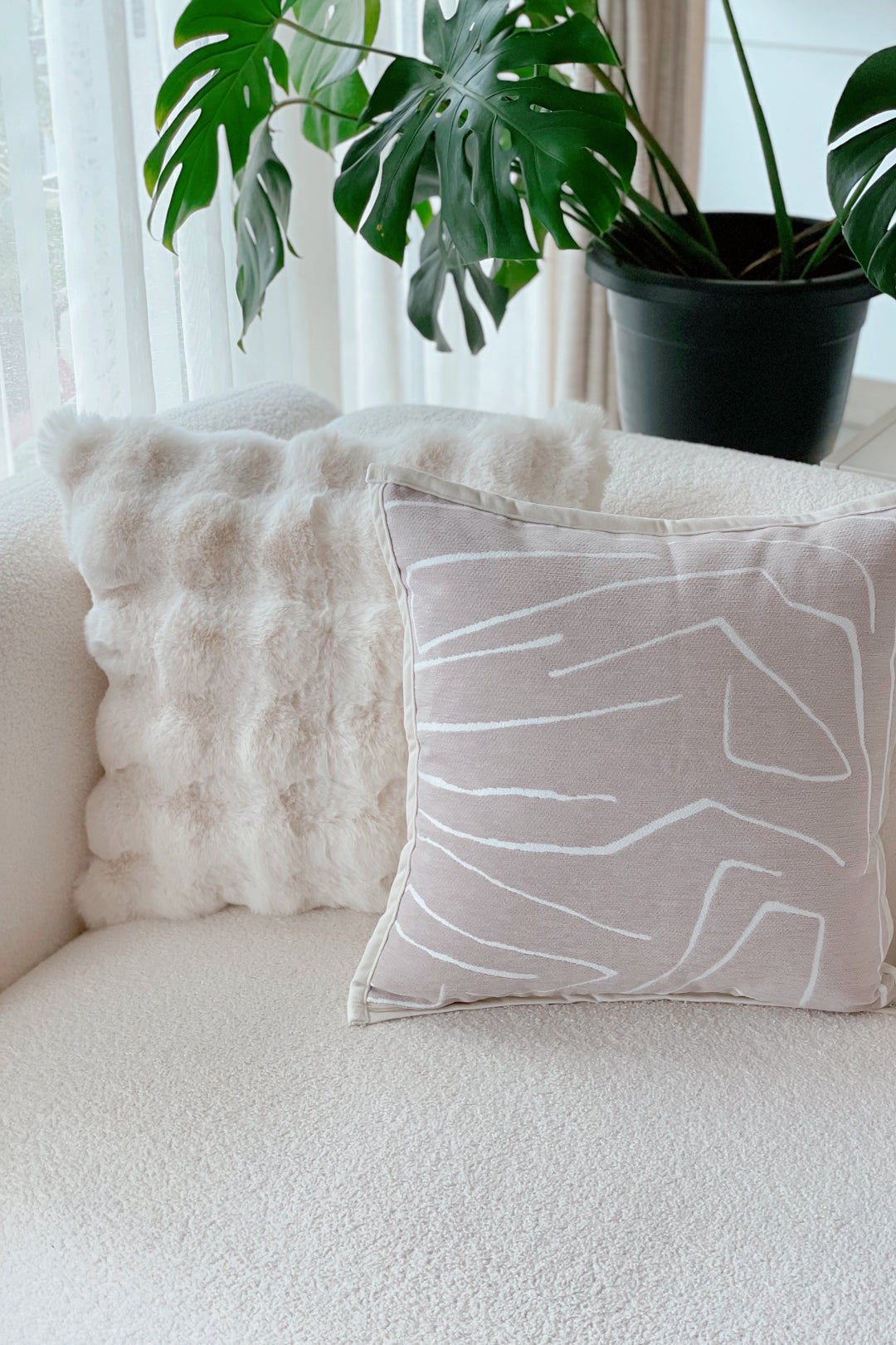 Oat Lines Cushion Cover