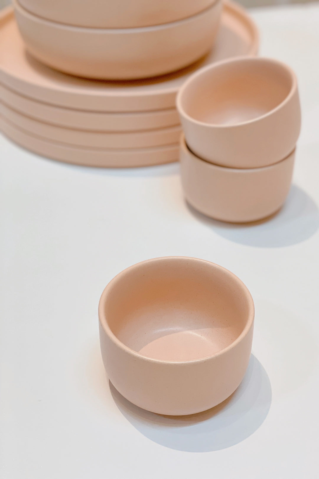 Sleek Pastel Peach Dining