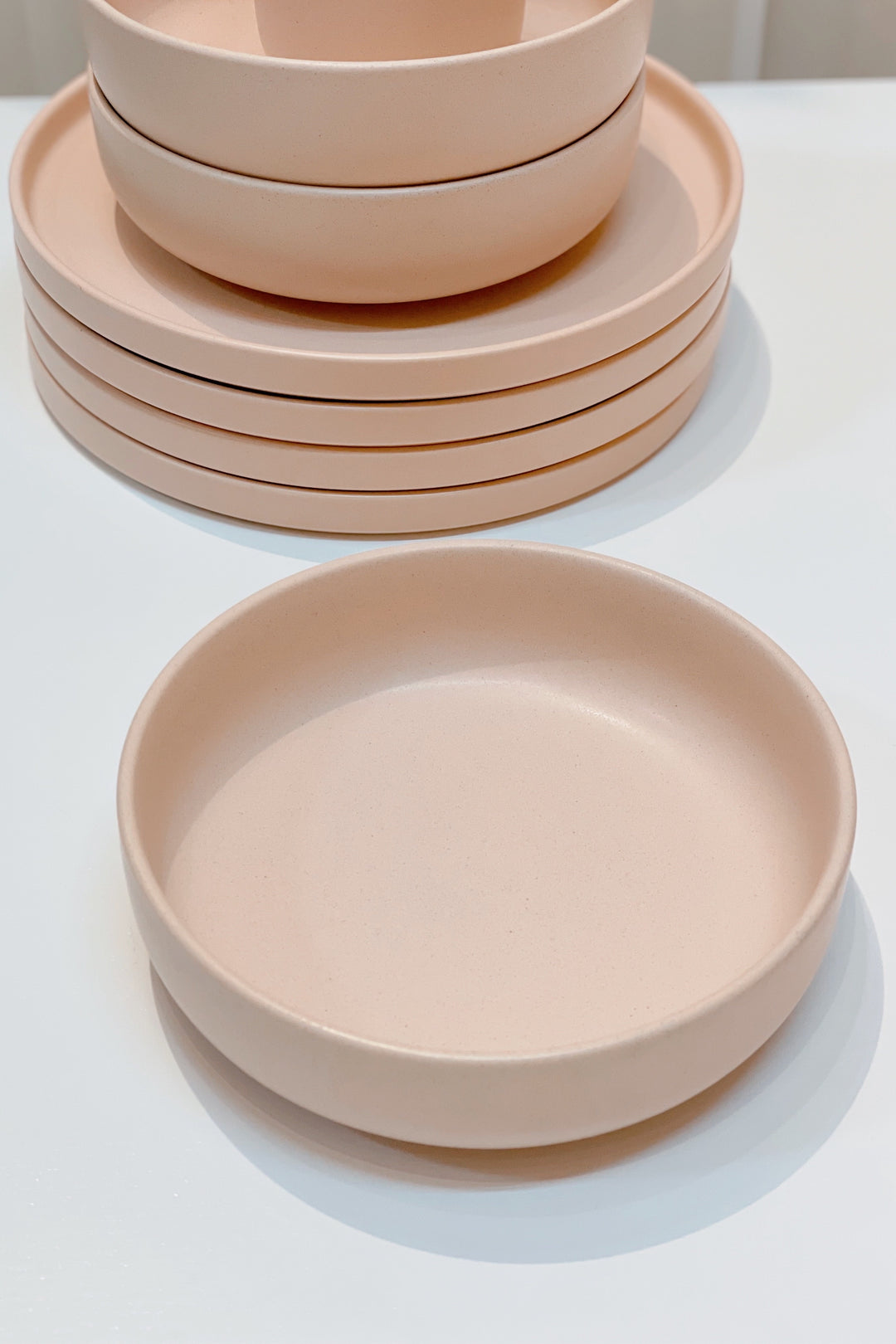 Sleek Pastel Peach Dining