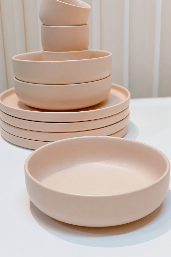 Sleek Pastel Peach Dining