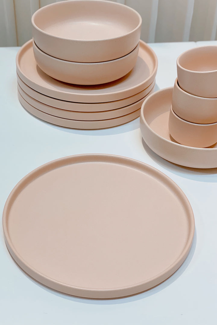 Sleek Pastel Peach Dining