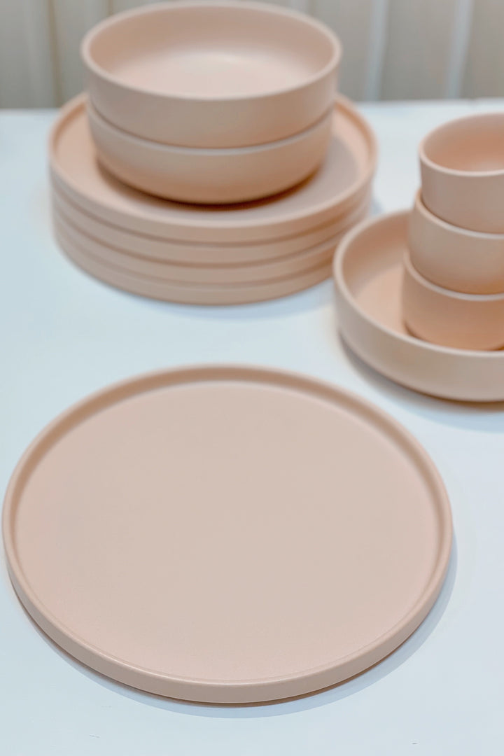 Sleek Pastel Peach Dining