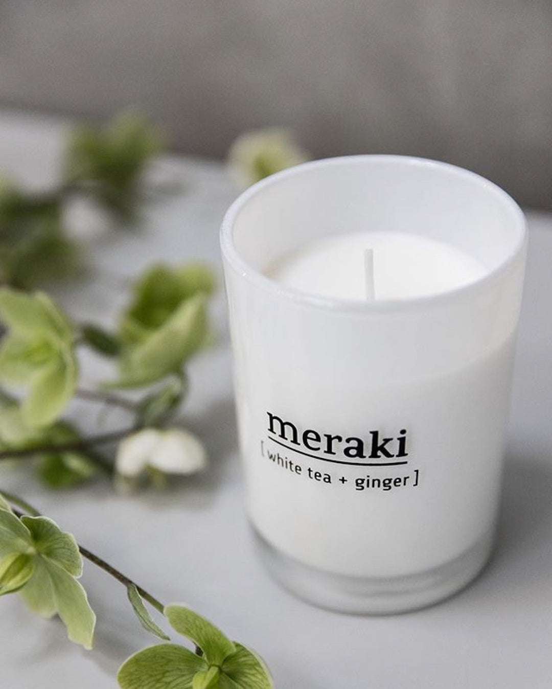 White Tea And Ginger Scented Candle, Lifestyle, Meraki - 3LittlePicks