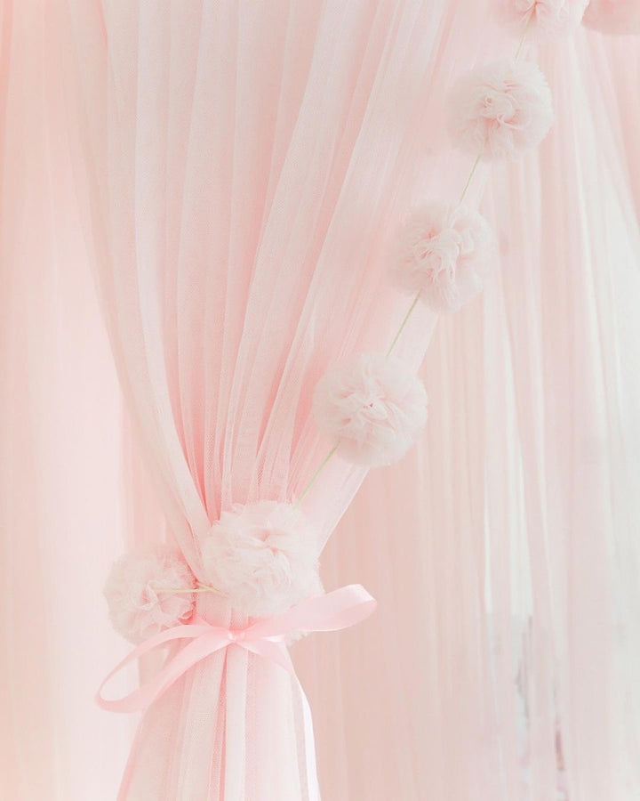 Mini Pom Pom Garlands Powder Pink