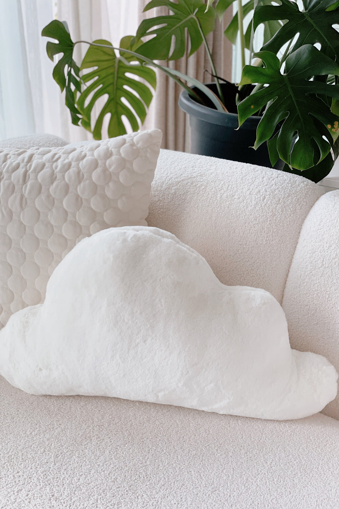 Fluffy Cream White Cloud Cushion