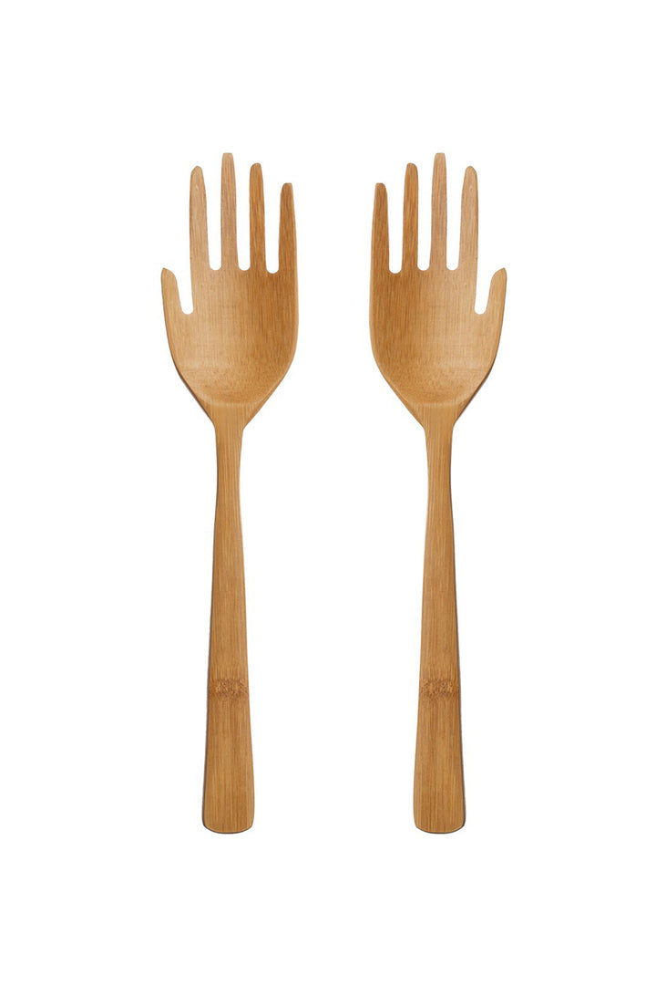 Bamboo Hands Salad Servers