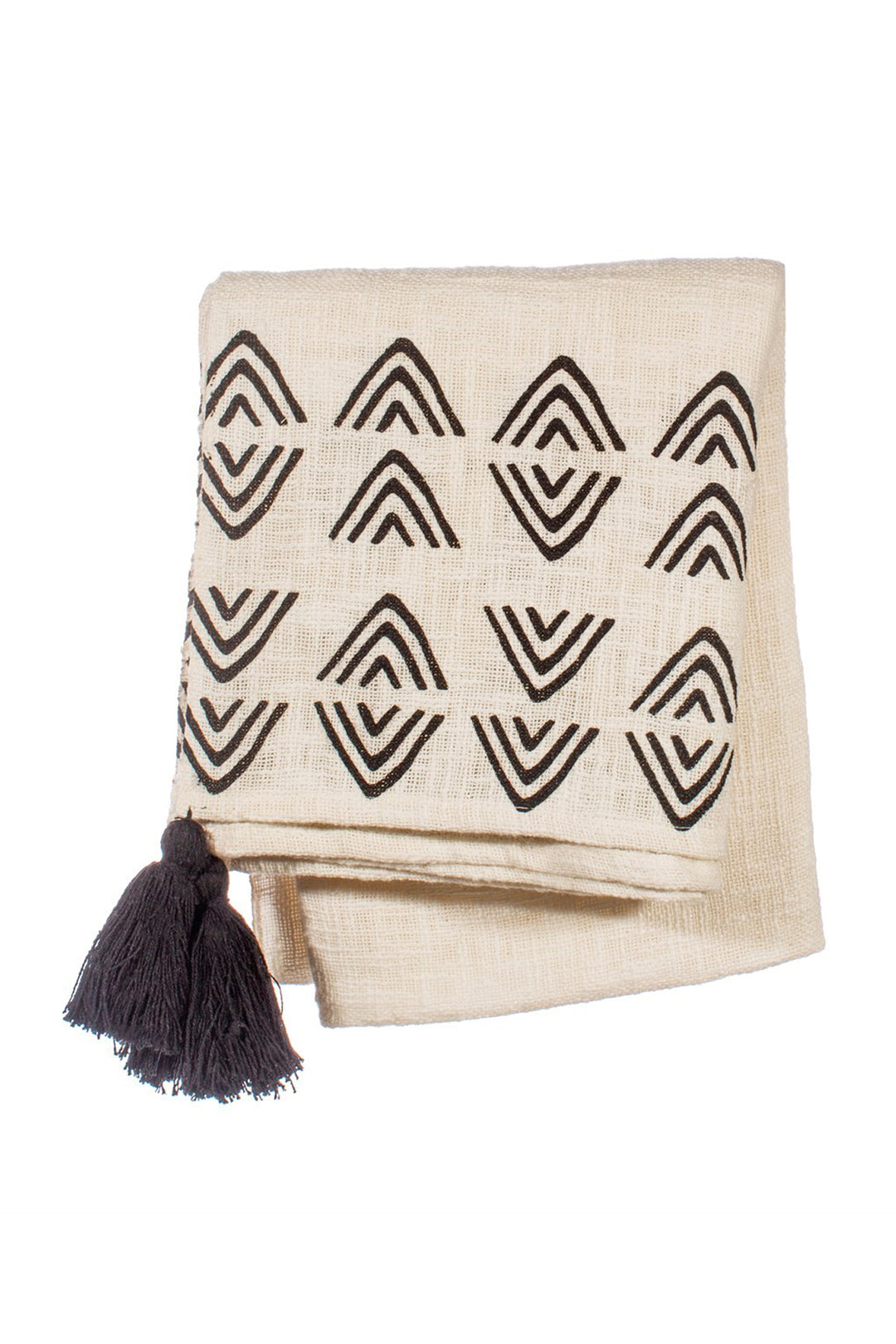 Triangles Block Print Throw