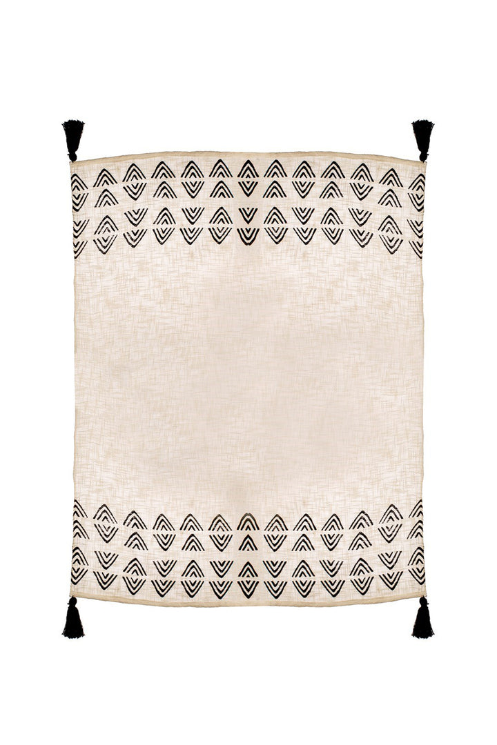 Triangles Block Print Throw