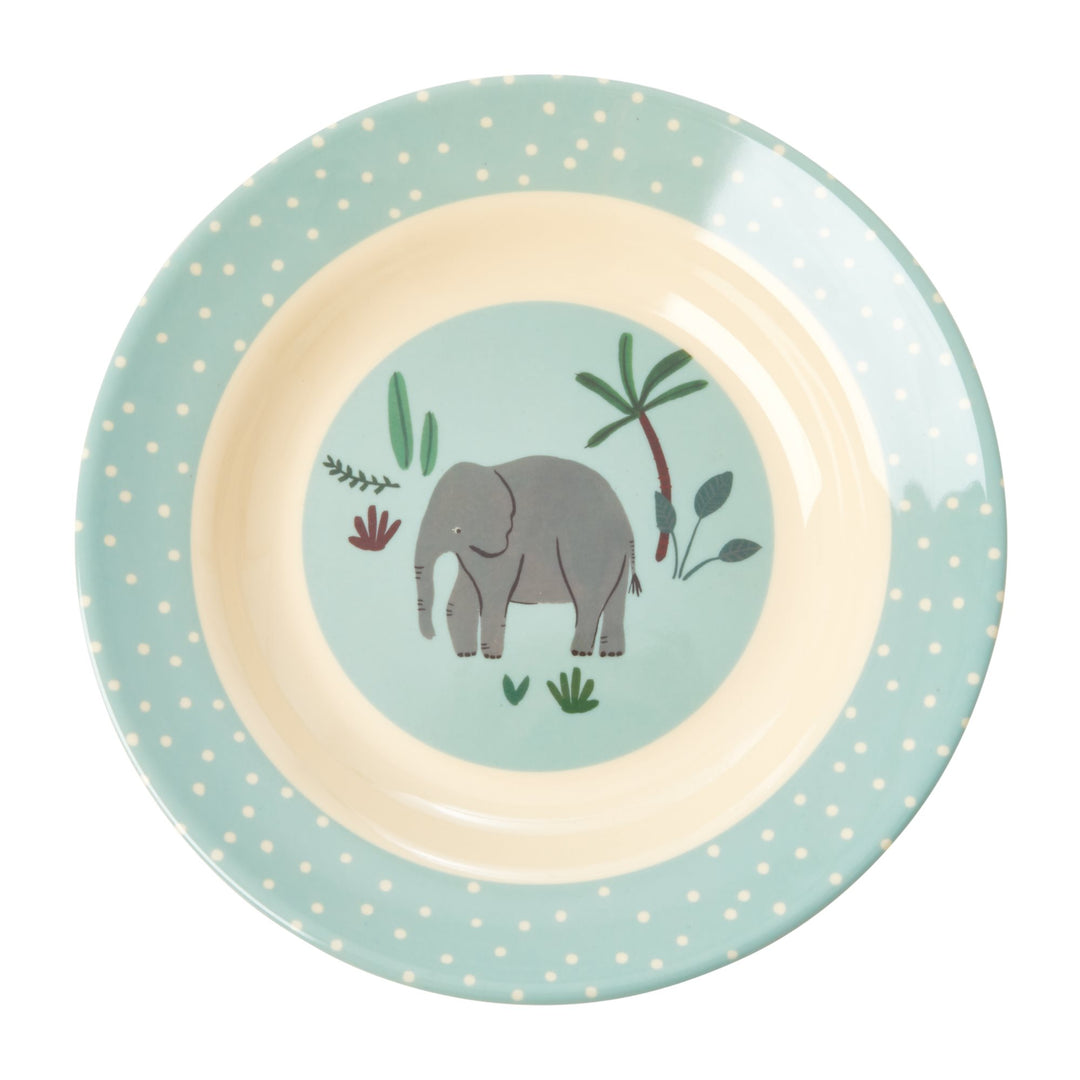 Jungle Animal Kids Pasta Bowl Blue