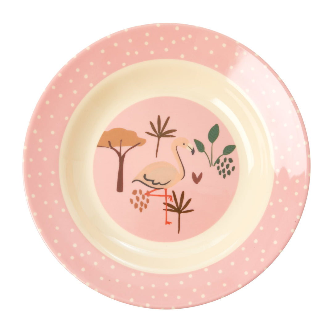 Jungle Animal Kids Pasta Bowl Pink