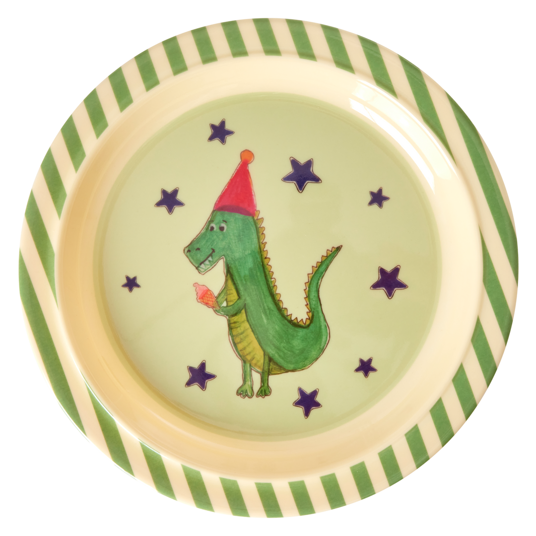 Animals Party Kids Lunch Plate Green