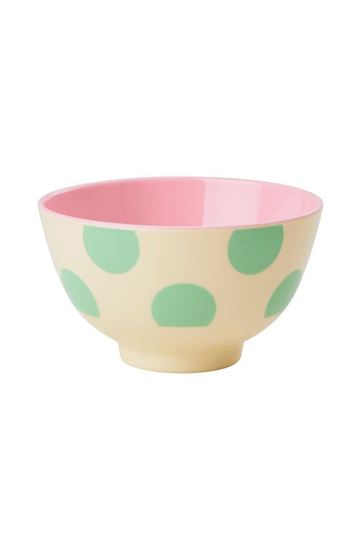 Green Dots Two Tone Small Bowl