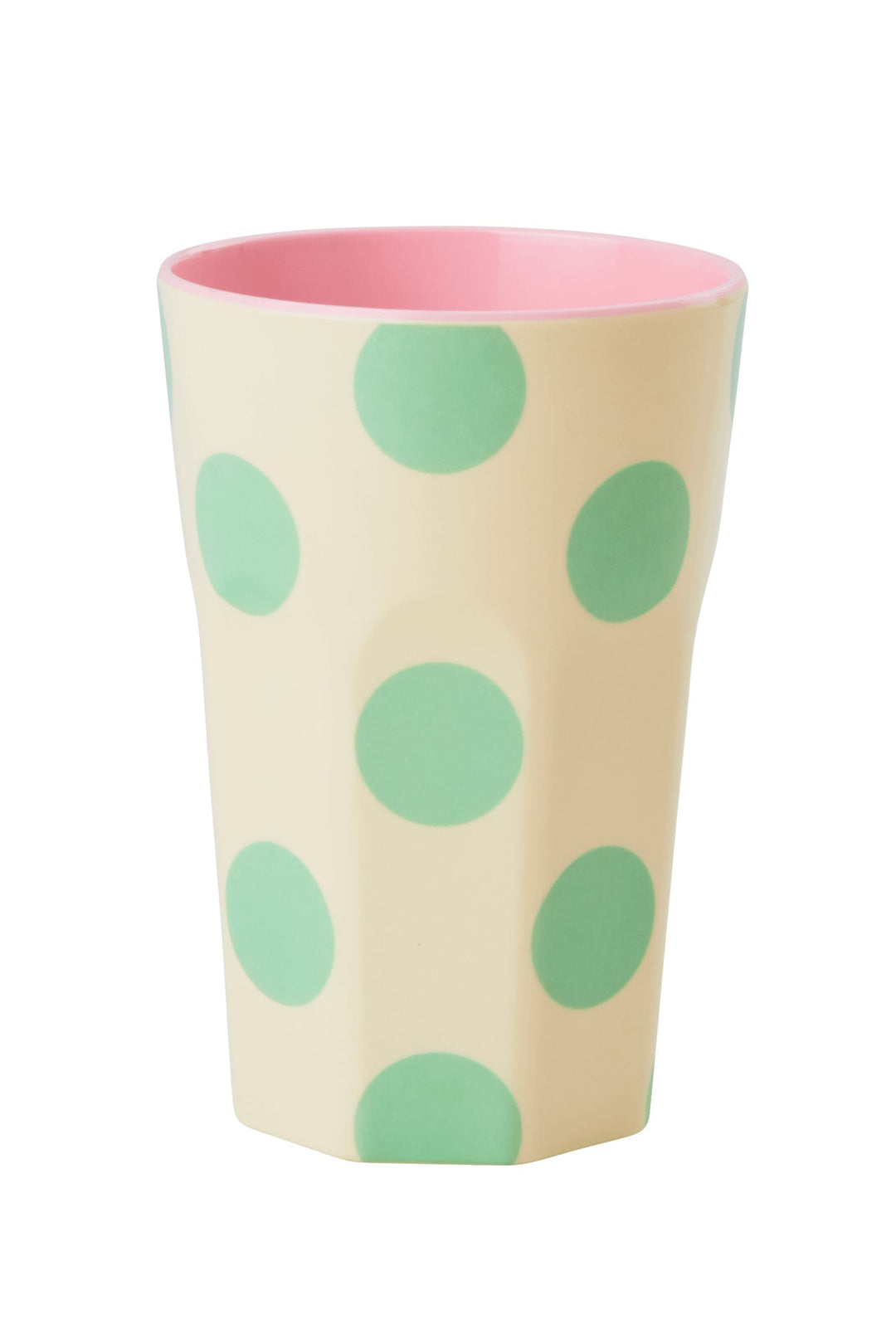 Green Dots Two Tone Melamine Tall Cup