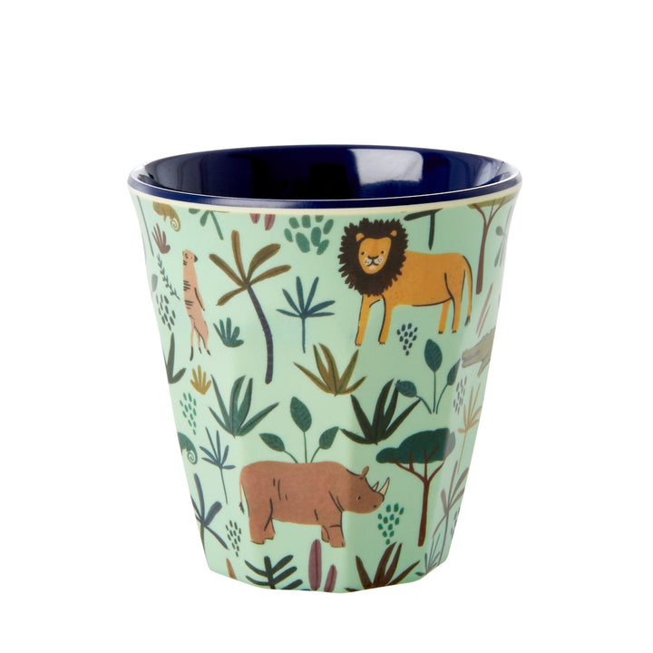 Jungle Print Melamine Kids Cups Blue