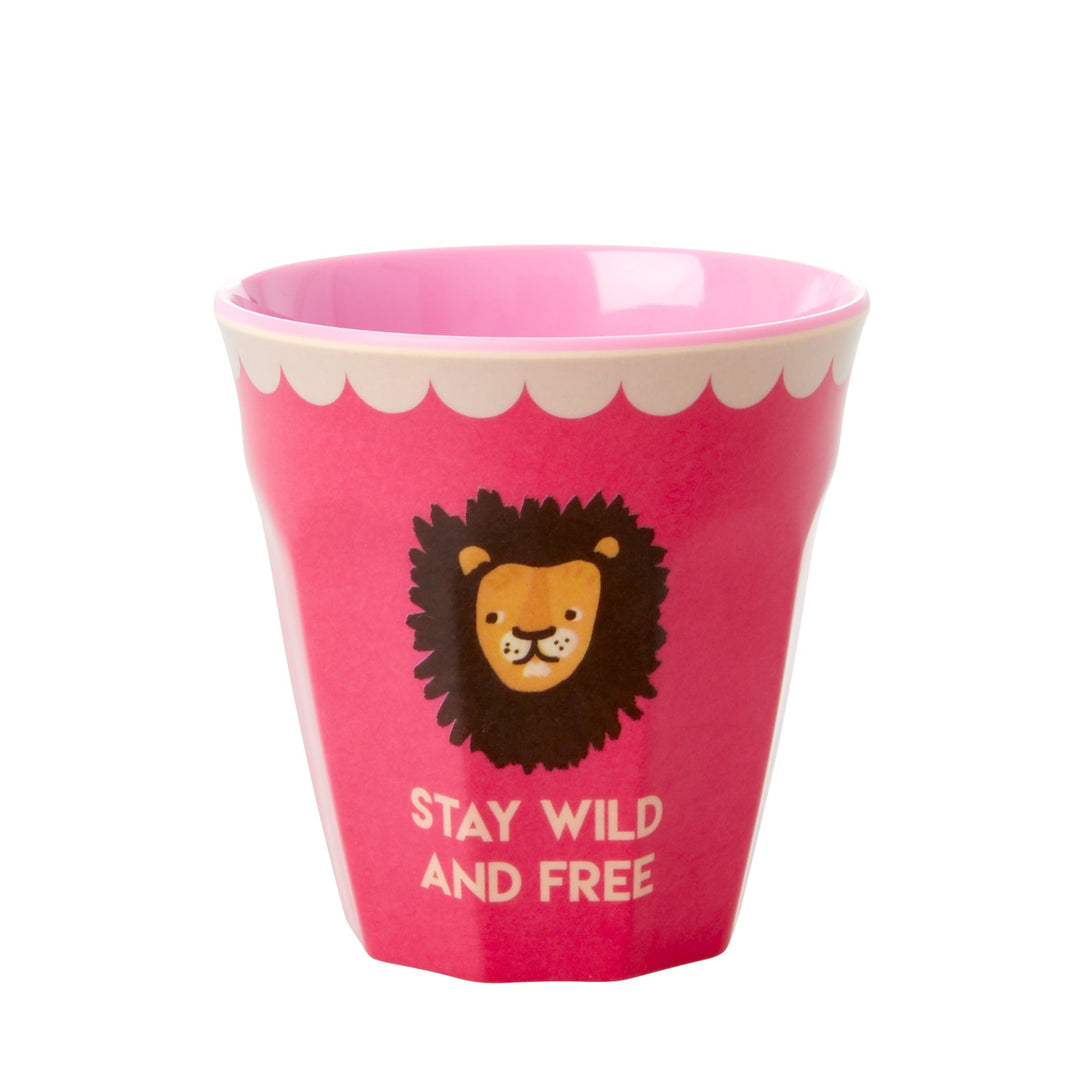 Jungle Print Melamine Kids Cups Pink