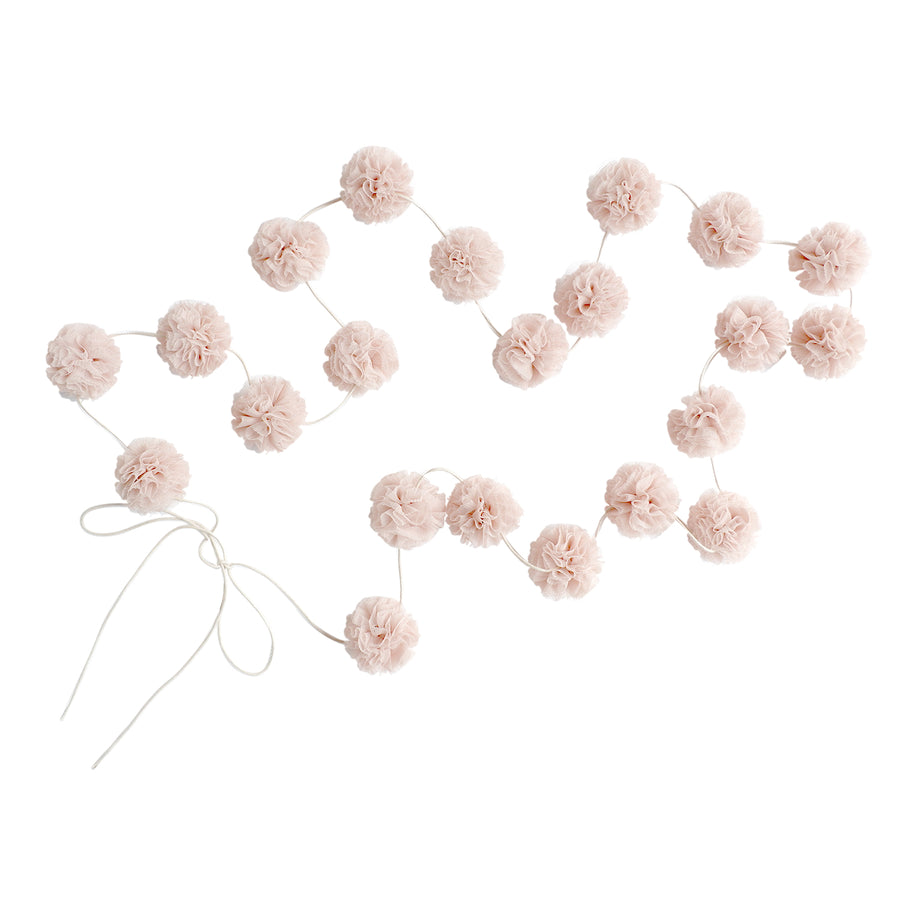 Mini Pom Pom Garlands Champagne, Decor, Spinkie - 3LittlePicks
