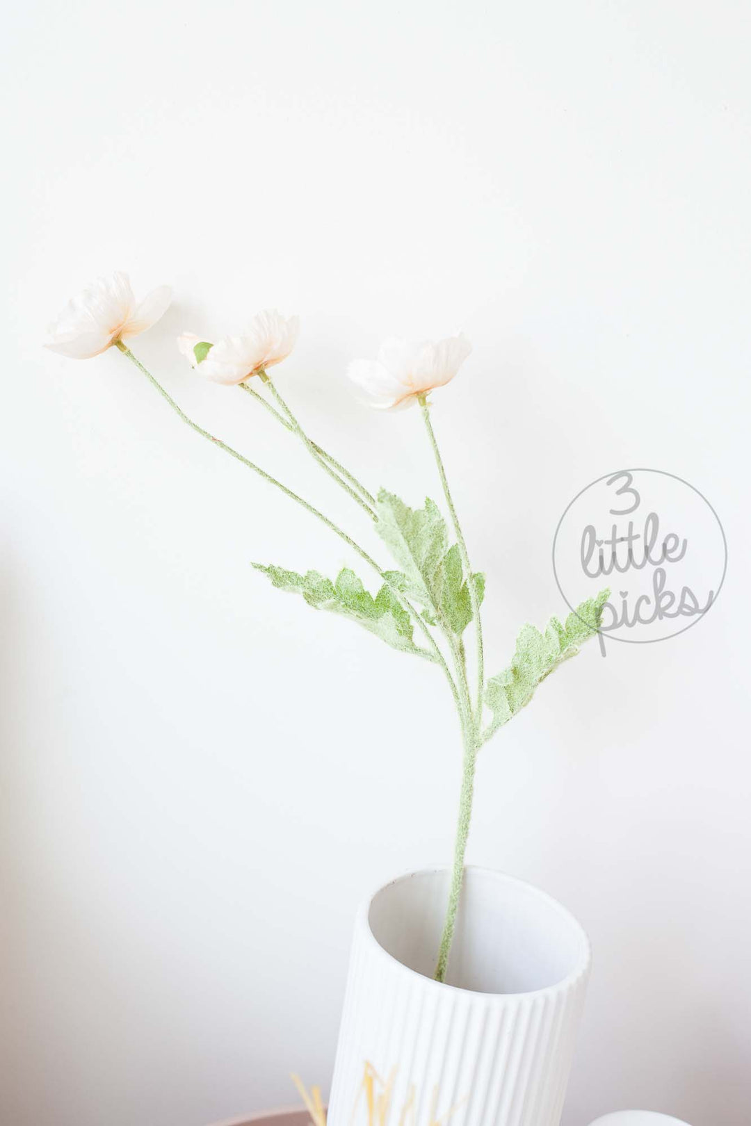 Coral and White Poppy, Decor, 3littlepicks - 3LittlePicks