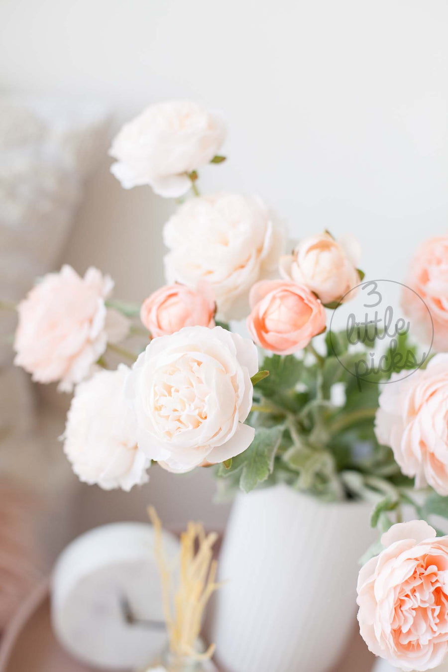 Coral and Peach Ranunculus, Decor, 3littlepicks - 3LittlePicks