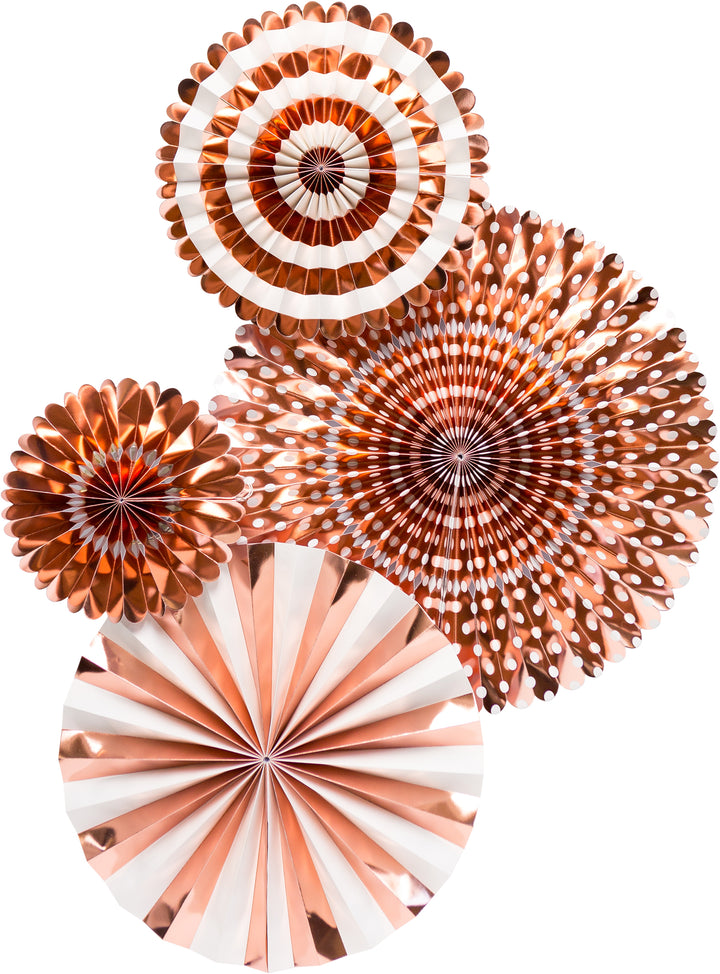 Rose Gold Fan Set, Partyware, My Mind's Eye - 3LittlePicks
