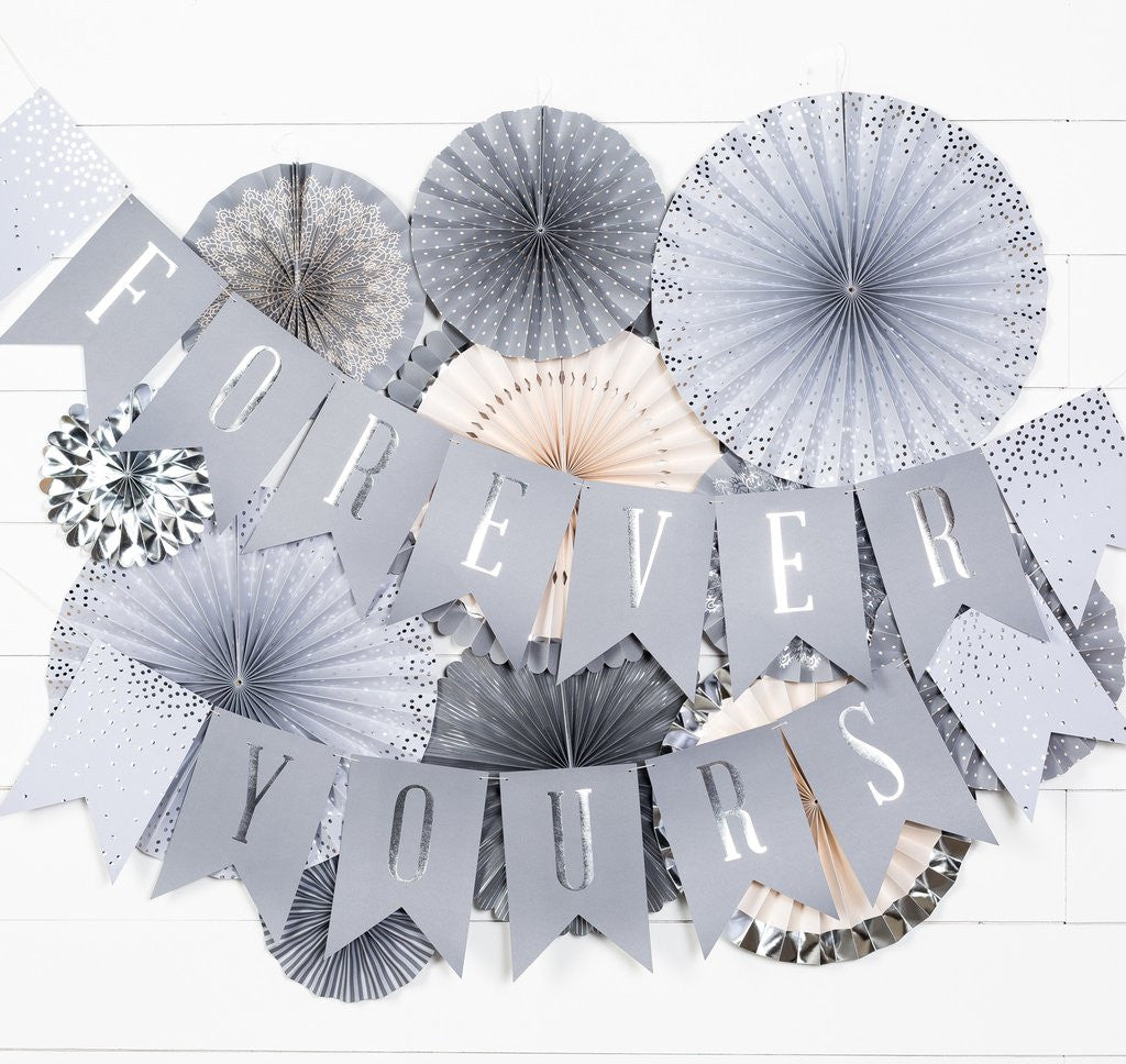 Grey Glam Forever Yours Banner, Partyware, My Mind's Eye - 3LittlePicks