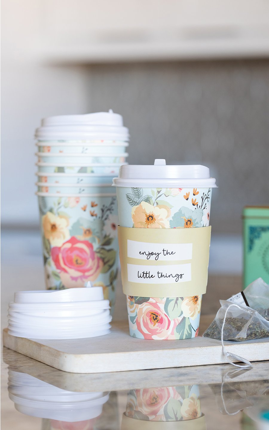 Floral To-Go Cups