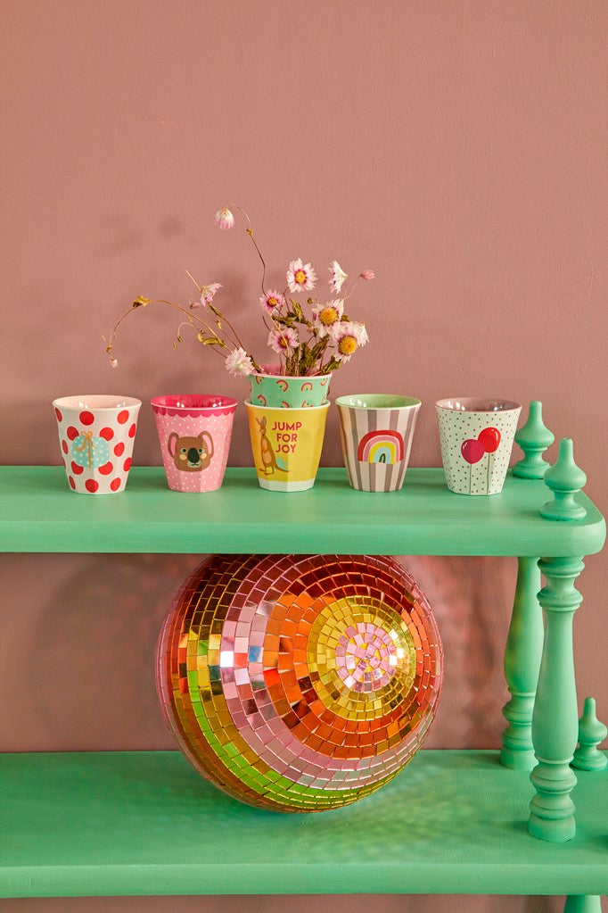 Party Animal Print Melamine Kids Cups Pink