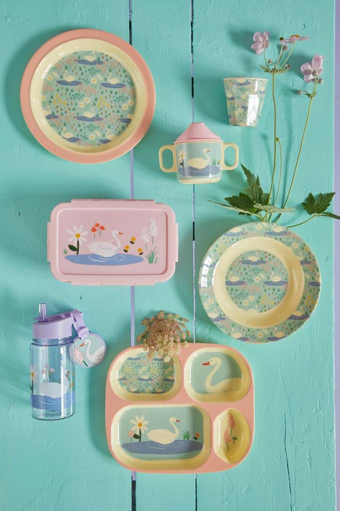 Swan Lunch Box with 3 Inserts
