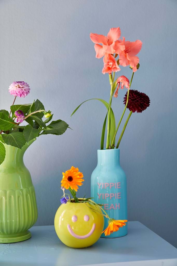 Ceramic Smiley Face Vase