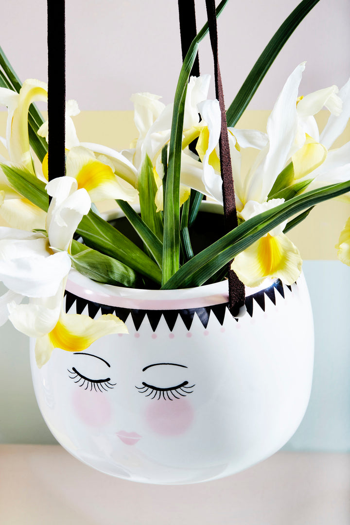 Eyes and Dots Hanging Flowerpot